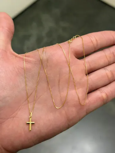 Gargantilha e pingente Ouro 18k
