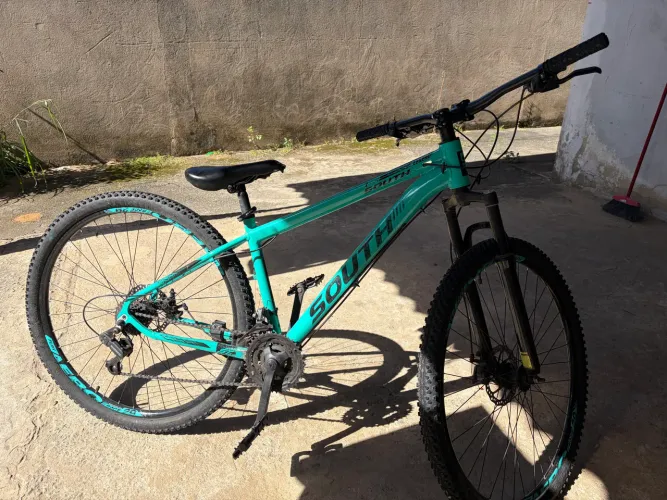 Vendo Bicicleta Aro 29 21v South Legend Azul Turquesa Shimano