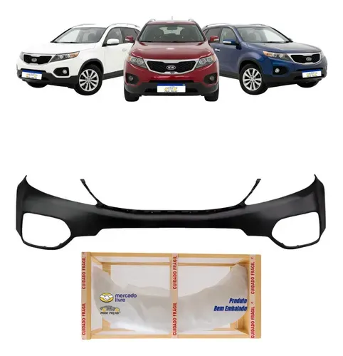 Parachoque Kia Sorento 2010 2011 2012 2013 Dianteiro Preto Liso Para Pintura