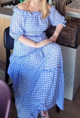 Vestido xadrez vichy