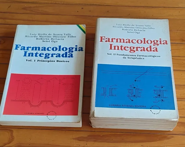 Lote Livros Antigos "Farmacologia Integrada" Vol 1 e 2