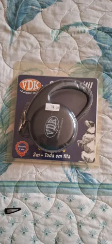 Guia retrátil para cachorros até 8kg. Marca VDK