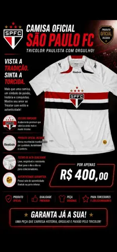 Camisa do são Paulo original 2010