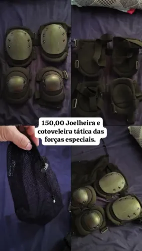 Joelheira e cotoveleira tática