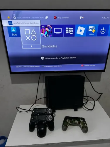 PS4 + 2 Controles | Versão 14.00 | Completo e Pronto para Jogar