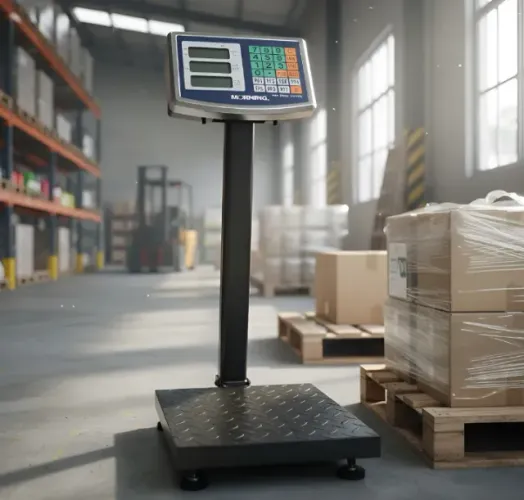 Balança 150kg Plataforma Digital Comercial Alta Precisão Com Coluna Bateria Recarregável