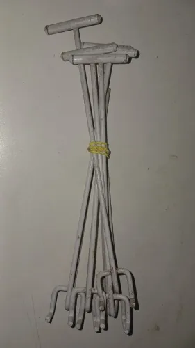 Gancho Expositor Eucatex Perfurado 20cm Bco P/etiqueta 50 Pc