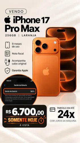 IPHONE 17 PRO MAX LARANJA