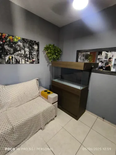 aquário 250L com móvel de porta de correr