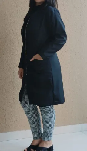 Jaleco profissional preto Veste do M ao G