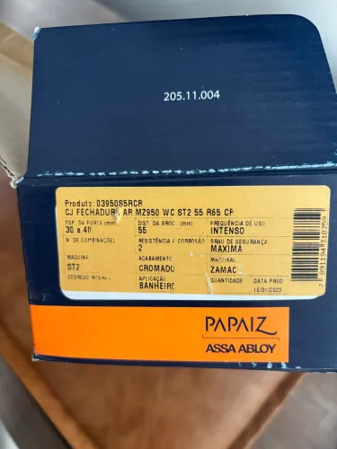 Fechadura Papaiz para banheiro MZ950