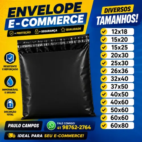 Envelope de Segurança 100un. Saco de envio Saco Plástico Ecommerce Correios  Marketplace