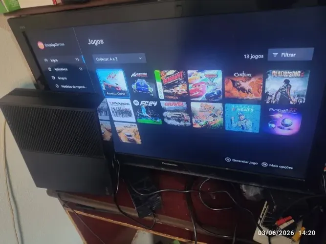 XBOX ONE c/ 13 jogos e controle