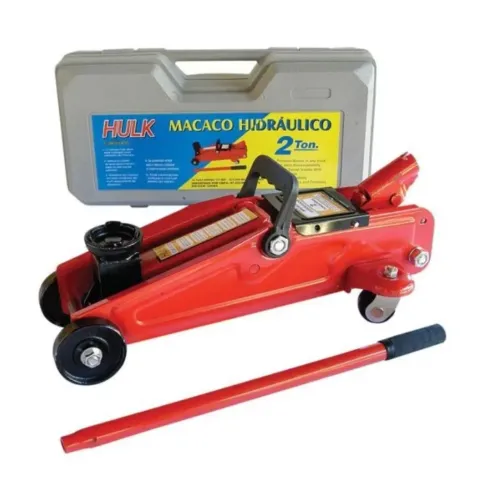 Macaco hidráulico 2 Ton mini tipo jacaré com maleta