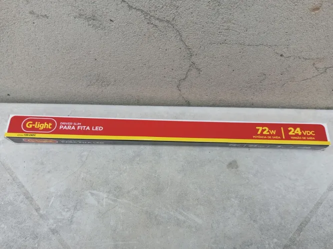 DRIVER PARA FITA LED G-LIGHT Potência: 72W  Saída: 24V DC  Corrente: 3A