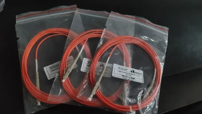 Kit 3x Cordão Óptico SETEX LC/LC MM 2mm 3M Multimodo Novo Switch Fibra óptica rede SFP+