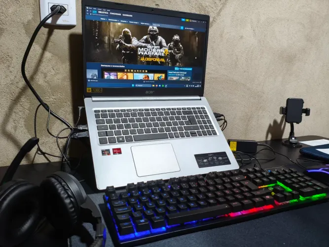 Notebook Acer Aspire 5 Ryzen 7 12gb de RAM e 450gb de SSD
