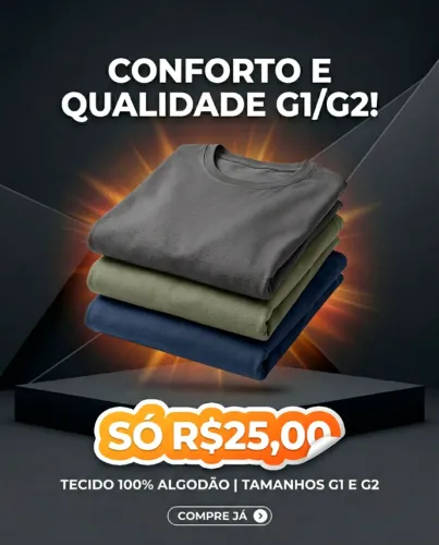Camisa Masculina Algodão Premium (G1 e G2) - Conforto e Estilo