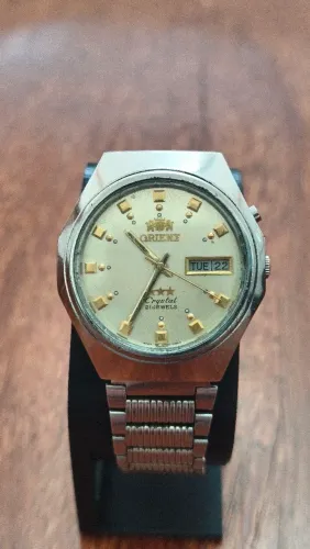 Relógio Orient Automático Vintage Dourado Metálico