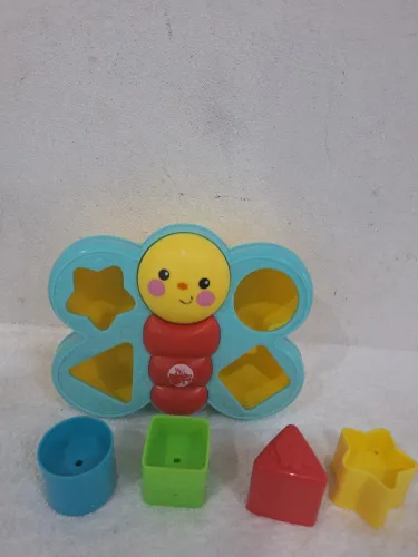 Caixa de blocos fisher price brinquedo de bebê didático 