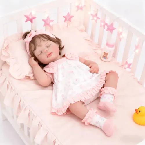 Bebê Reborn 48cm Realista Menina + Enxoval Completo Pronta Entrega