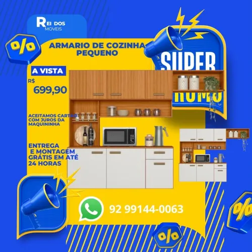 Armário de cozinha suspenso pequeno