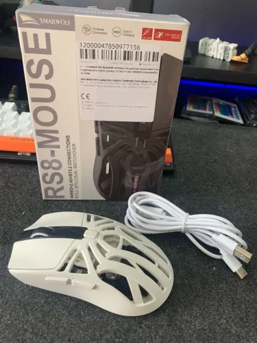 Mouse Gamer Sem Fio SmailWolf RS8 Bluetooth RGB Novo