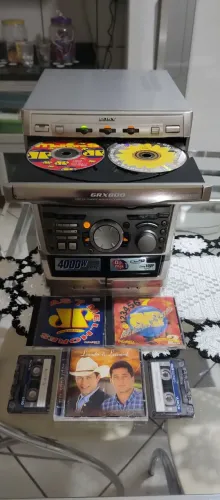 Central Sony grx800 tocando cds e fitas Aiwa Philips gradiente jvc panasonic cce Kenwood