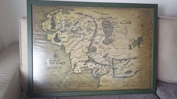 Quadro Mapa Decorativo da Terra Média