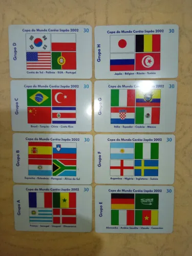 Cartões telefonicos copa 2002