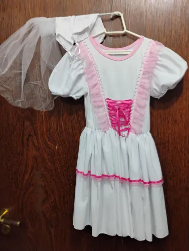 Vestido festa junina Branco.