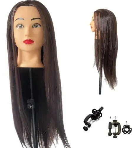 Cabeça de Treinamento com Cabelo Sintético<br><br>