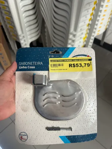 Saboneteira cromada