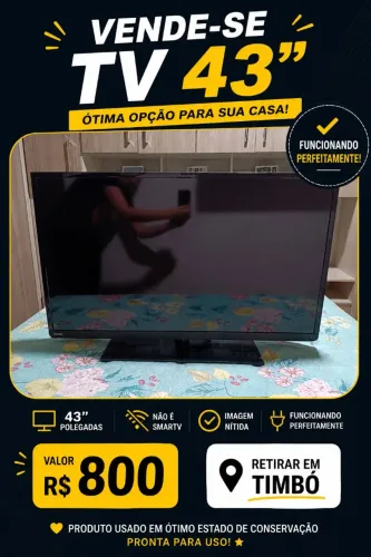 Tv 43 polegadas não e smartv