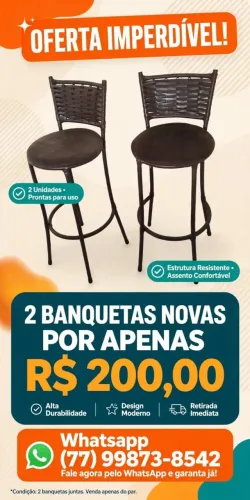 DUAS BANQUETAS NOVA