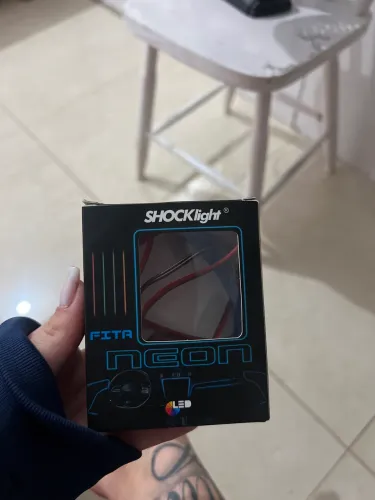 led para carro azul, 1 metro 