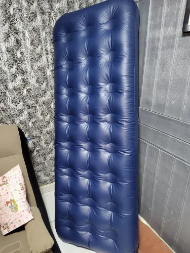Colchão inflável novo solteiro sem uso,azul
