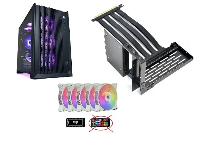 Gabinete LIAN LI O11 AIR com Suporte Cabo Riser PCIE 3.0 e brinde Kit Ventoinha Aigo AR12
