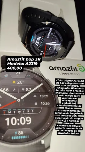 Relógio amazfit pop 3R A2319