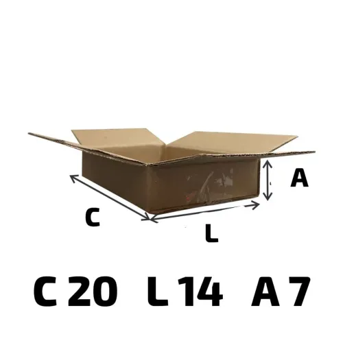 Kit 10 Caixas de Papelão para postage 20x14x7cmm. 