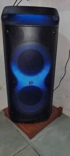 Caixa de Som PulseBox 3 1400W TWS Karaoke LED Preto - SP511