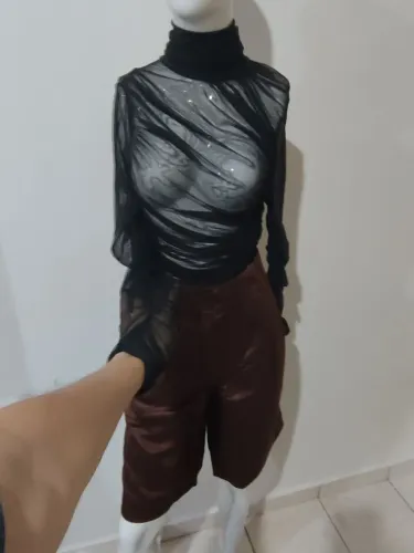BODY FRANZIDO Preto Tam 36 e 38 Novo