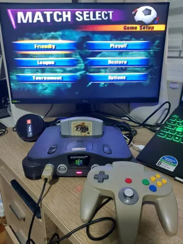 Nintendo 64 em maravilhoso estado completo com jogo e controle original - FAÇO ENVIO OLX