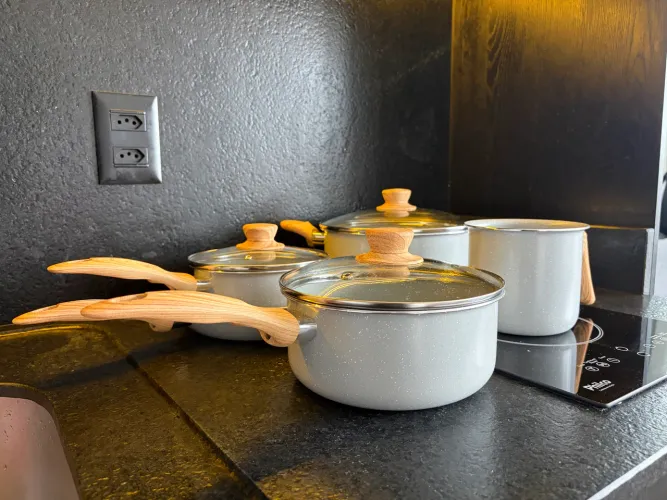 Jogo De Panela Antiaderente 5 peças Brinox Gris Ceramic Life Easy Cinza