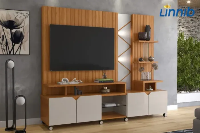 HOME CROSS PARA TV's ATE 55'' C/LUZES LED PAGA SOMENTE NA ENTREGA EM ATE 12x SEM JUROS