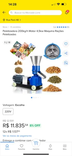 Máquina de fazer Ração  ( Paletizadora)