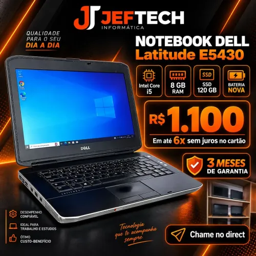 Notebook Dell E5430 Core i5 8GB SSD 120GB Bateria Nova + Garantia