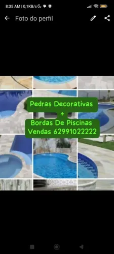 Pedras Decorativas Lajão , Bordas boleadas para piscinas