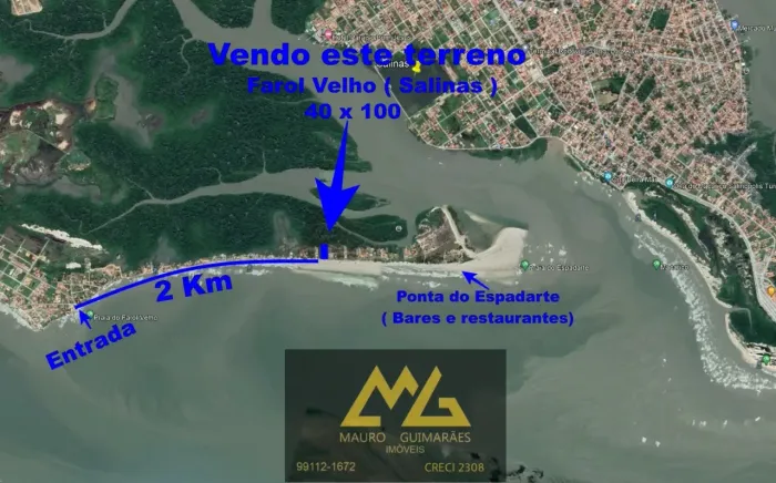 Terreno com 4.000m²  de frente na Praia do Farol Velho
