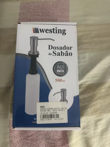 Dosador de sabão aço inox 304 Escovado 500ml